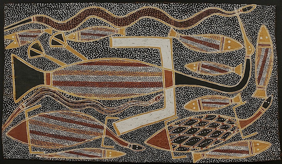 Bark painting from Yirrkalla, Arnhem Land.jpg