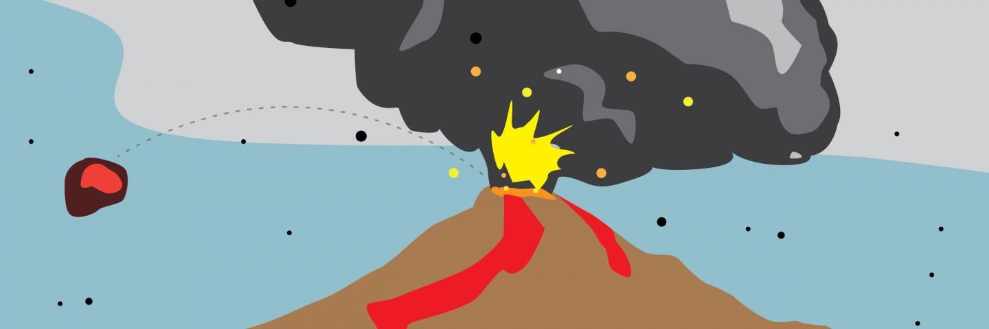 Rocks and Lava tile art