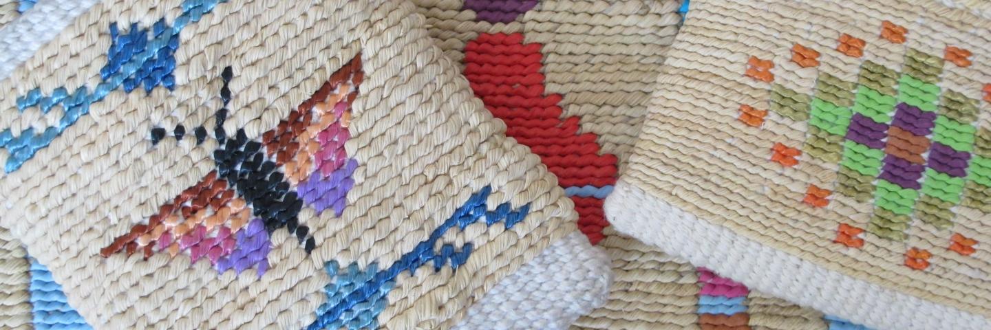 Kelli Palmer completed weaving projects.