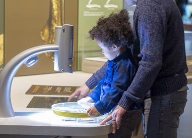 Family in the museum