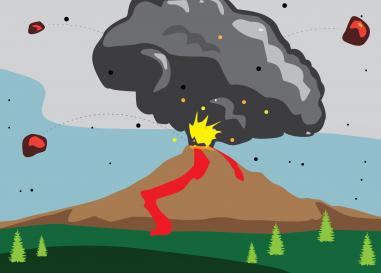 Rocks and Lava tile art