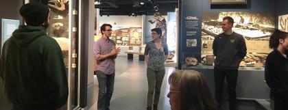 College students in the museum