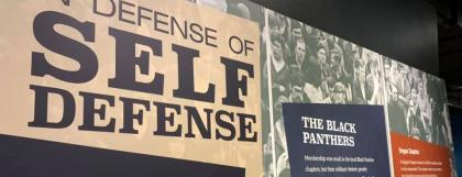 An exhibit panel in Racing to Change