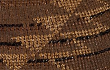 Basketry cap, side detail