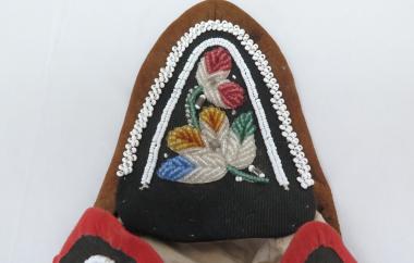 Beaded Moccasins detail flower motif