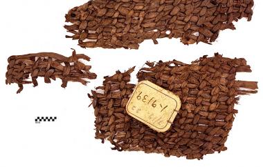 Open diagonal twine basket fragments (side two)