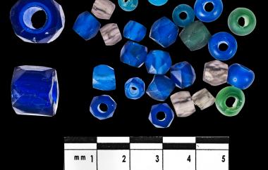 Glass Trade Beads, detail, and Glass Trade Beads