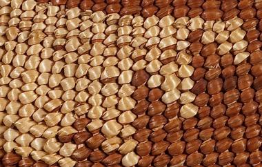 Basketry cap, side detail