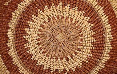Basketry cap, detail of start