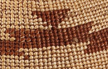 Basketry cap, side detail