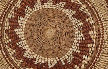 Basketry cap, detail of start