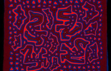 Mola with aquatic figures. (exterior)