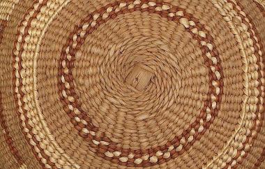 Basketry cap, detail of start