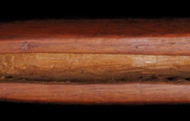 Slit drum or slit gong, detail