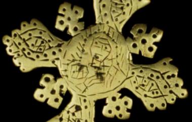 Brass Hand Cross Detail