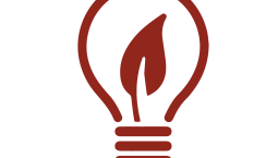 A line drawing of a lightbulb